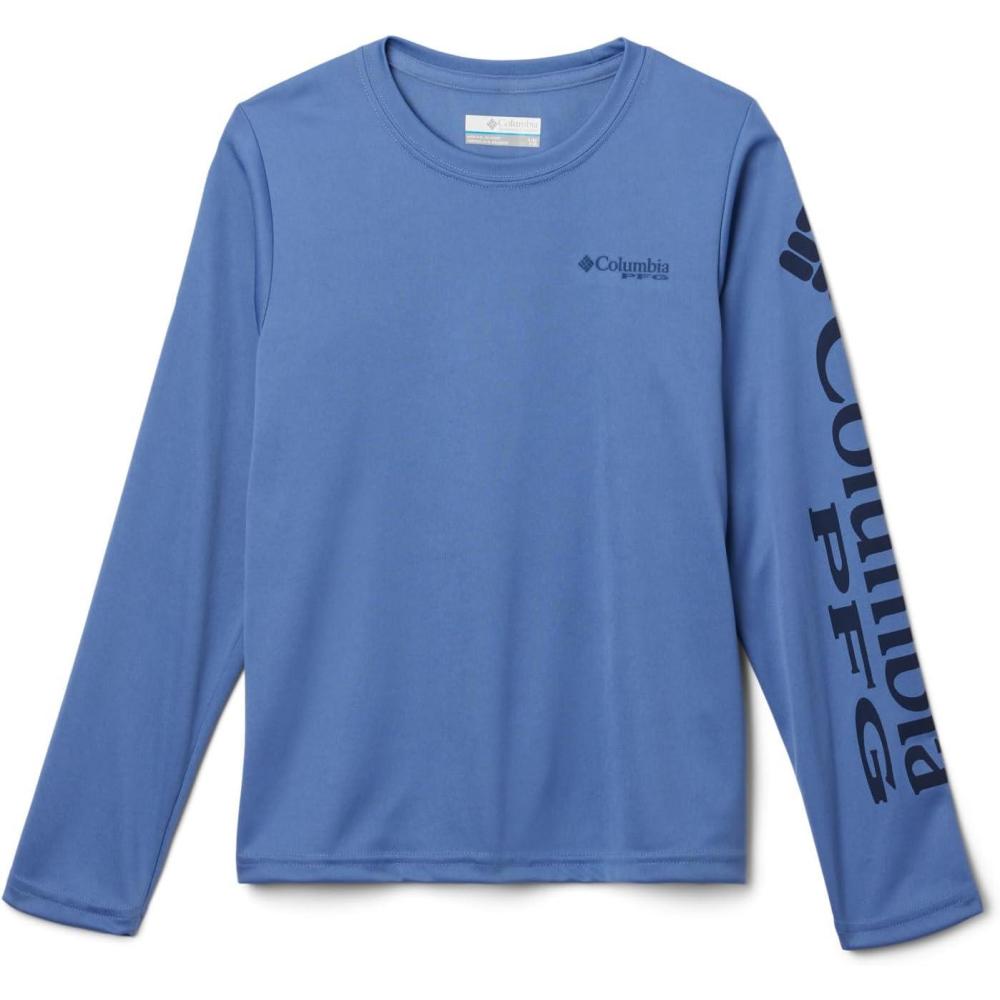 imageColumbia Boys Terminal Tackle Long Sleeve TeeBluebellCollegiate Navy Logo