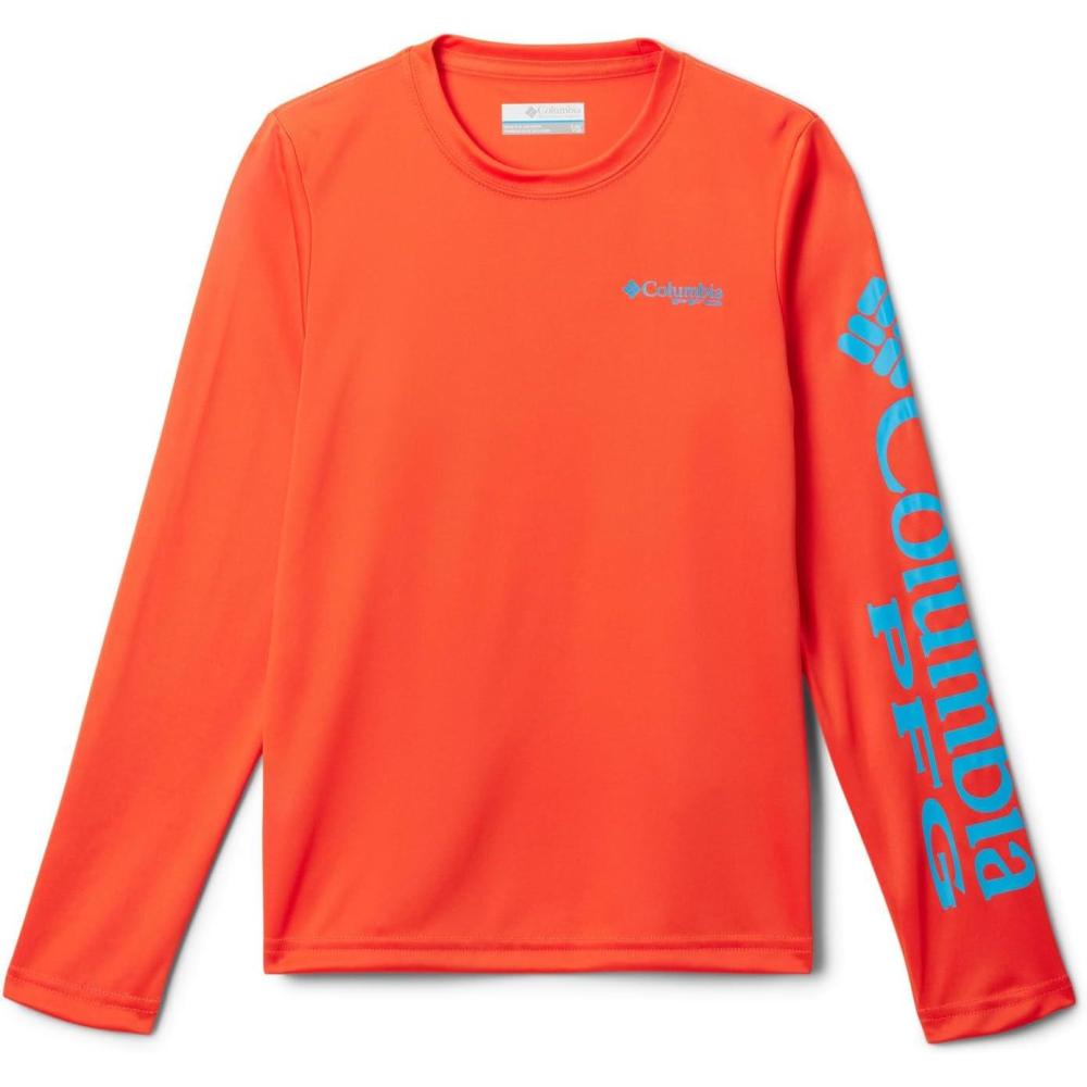 imageColumbia Boys Terminal Tackle Long Sleeve TeeBright PoppyOcean Blue Logo