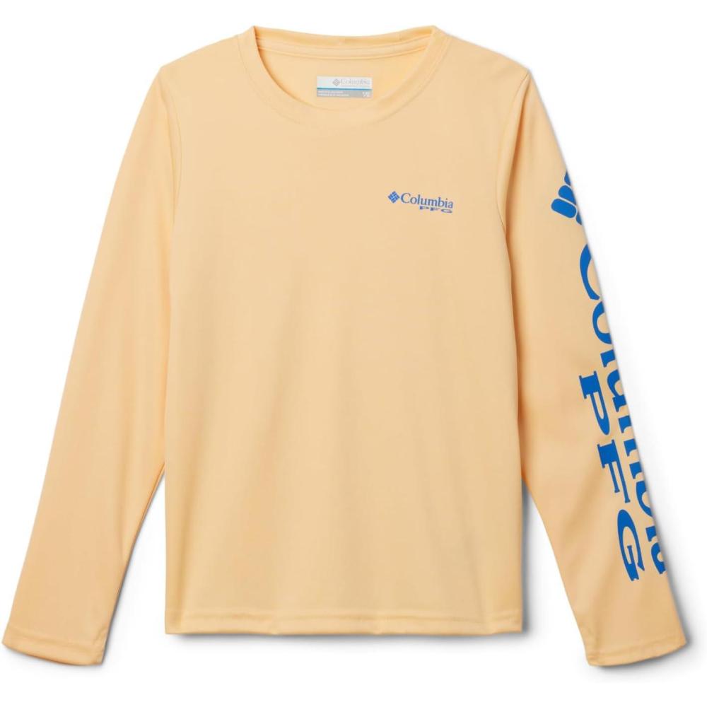 imageColumbia Boys Terminal Tackle Long Sleeve TeeCocoa ButterVivid Blue Logo