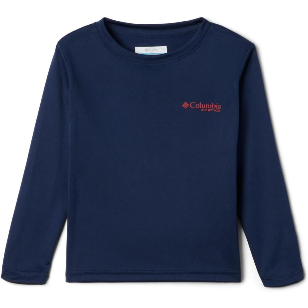 imageColumbia Boys Terminal Tackle Long Sleeve TeeCollegiate NavyRed Spark