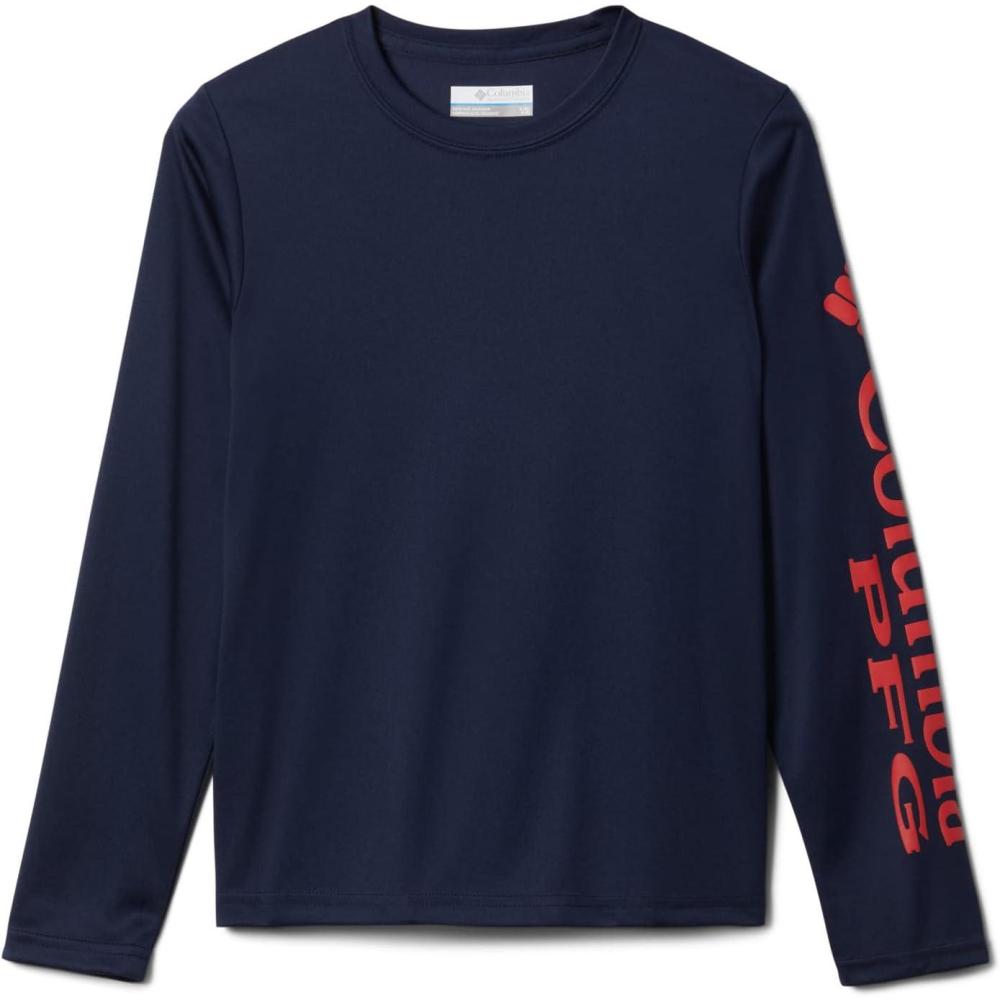 imageColumbia Boys Terminal Tackle Long Sleeve TeeCollegiate NavyRed Spark Logo