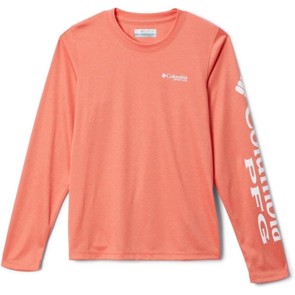 imageColumbia Boys Terminal Tackle Long Sleeve TeeCorange HeatherWhite Logo