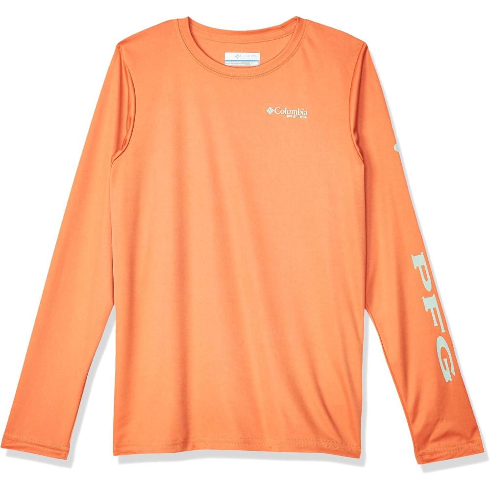 imageColumbia Boys Terminal Tackle Long Sleeve TeeDusty OrangeNew Mint Logo