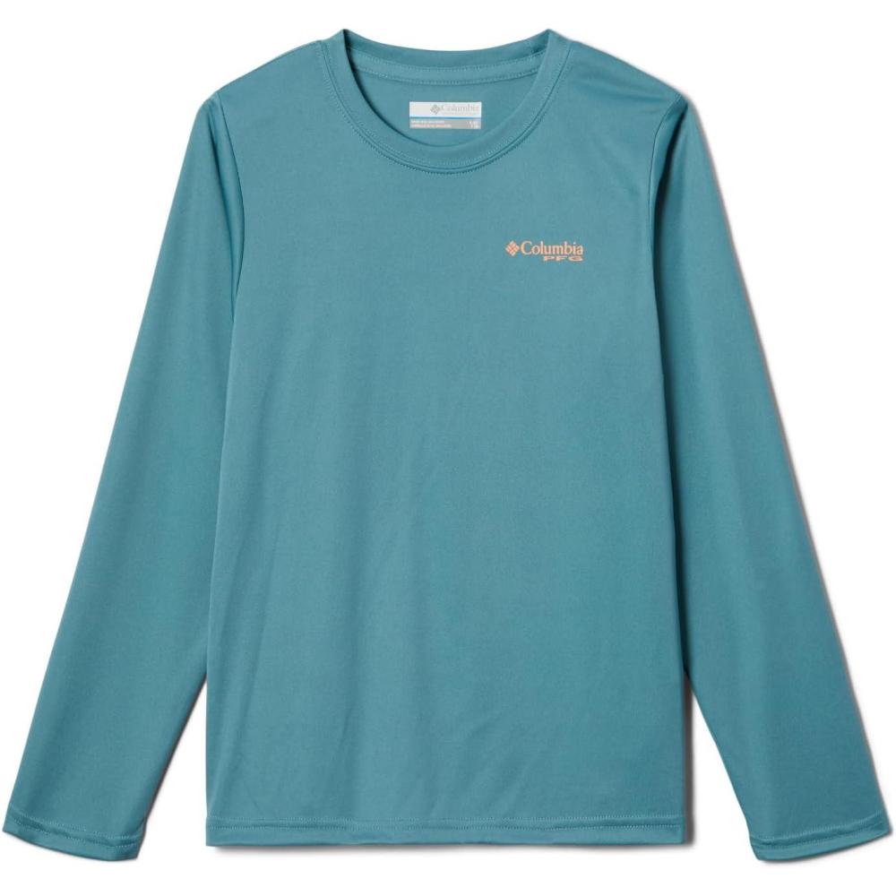 imageColumbia Boys Terminal Tackle Long Sleeve TeeTranquil Teal Bright Nectar Trout Flies