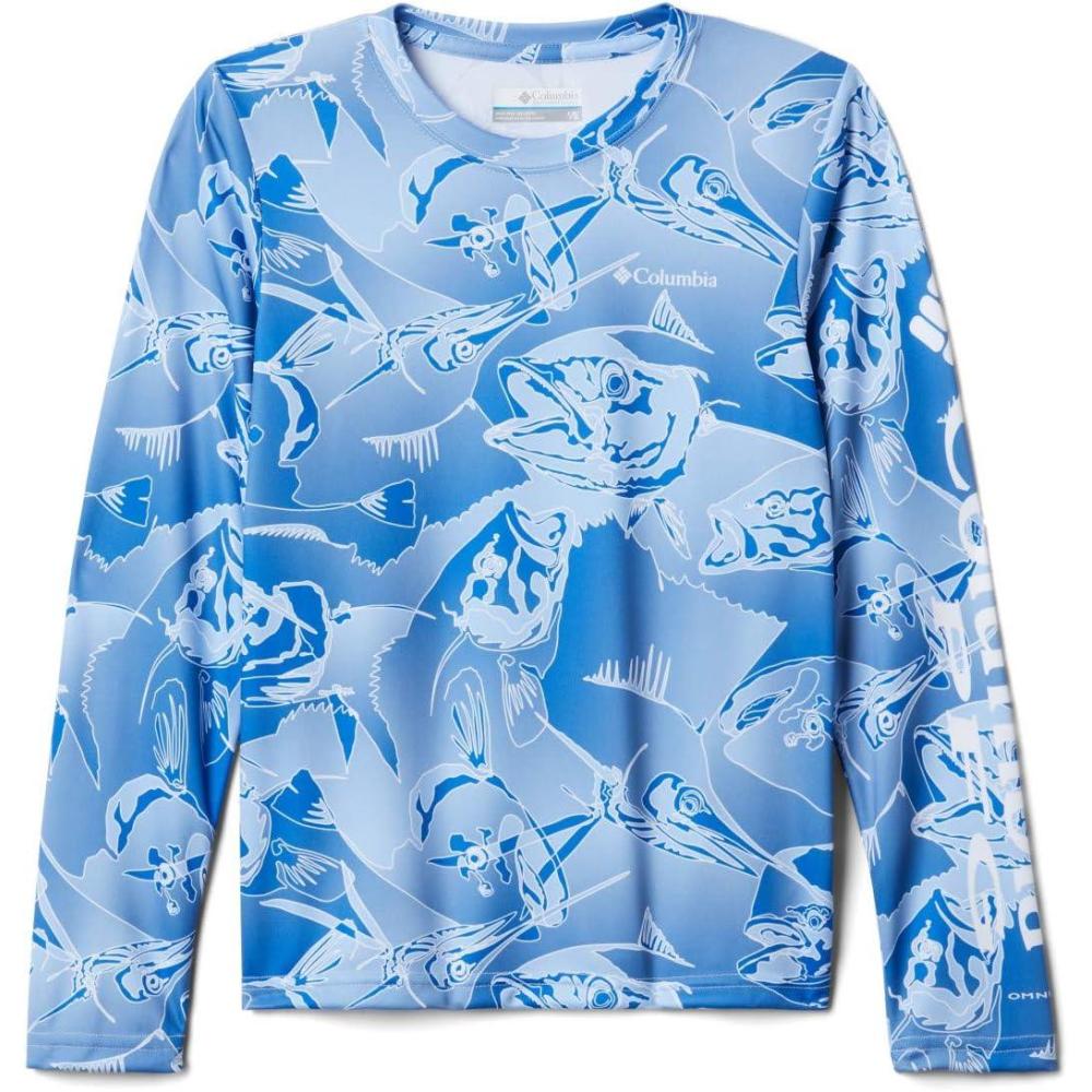 imageColumbia Boys Terminal Tackle Long Sleeve TeeVivid Blue Fish Frenzy