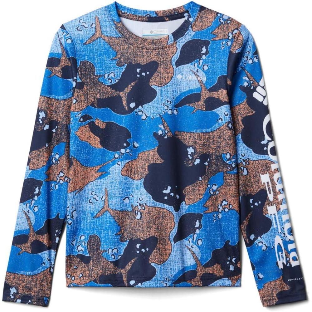 imageColumbia Boys Terminal Tackle Long Sleeve TeeVivid Blue Gamefish Camo