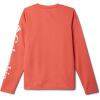 Columbia Boys’ Terminal Tackle Long Sleeve Tee(Bright Poppy Heather/White Logo)