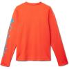Columbia Boys’ Terminal Tackle Long Sleeve Tee(Bright Poppy/Ocean Blue Logo)