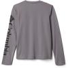 Columbia Boys’ Terminal Tackle Long Sleeve Tee(City Grey/Black Logo)
