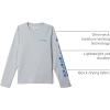 Columbia Boys’ Terminal Tackle Long Sleeve Tee(Cool Grey/Vivid Blue)