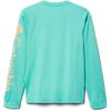 Columbia Boys’ Terminal Tackle Long Sleeve Tee(Electric Turquoise Heather/Bright Nectar Logo)
