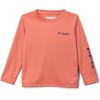 Columbia Boys’ Terminal Tackle Long Sleeve Tee(Faded Peach/Collegiate Navy Logo)