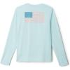 Columbia Boys’ Terminal Tackle Long Sleeve Tee(Icy Morn/Pfg Fish Flag Trout & Flies)