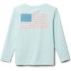 Columbia Boys’ Terminal Tackle Long Sleeve Tee(Icy Morn/Pfg Fish Flag Trout & Flies)
