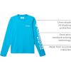Columbia Boys’ Terminal Tackle Long Sleeve Tee(Ocean Blue/White Logo)