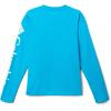 Columbia Boys’ Terminal Tackle Long Sleeve Tee(Ocean Blue/White Logo)