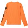 Columbia Boys’ Terminal Tackle Long Sleeve Tee(Orange Blast/Black Logo)