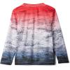 Columbia Boys’ Terminal Tackle Long Sleeve Tee(Red Spark Deepsea Fade)