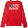 Columbia Boys’ Terminal Tackle Long Sleeve Tee(Red Spark/White)