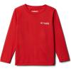Columbia Boys’ Terminal Tackle Long Sleeve Tee(Red Spark/White)