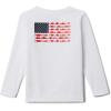 Columbia Boys’ Terminal Tackle Long Sleeve Tee(White/Collegiate Navy)