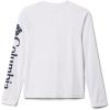 Columbia Boys’ Terminal Tackle Long Sleeve Tee(White/Collegiate Navy Logo)