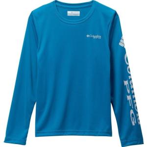 Columbia Boys’ Terminal Tackle Long Sleeve Tee(Blue Echo/Cool Grey Logo)