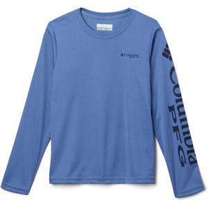 Columbia Boys’ Terminal Tackle Long Sleeve Tee(Bluebell/Collegiate Navy Logo)