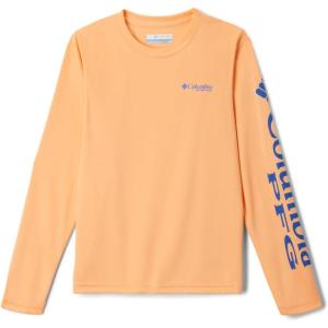 Columbia Boys’ Terminal Tackle Long Sleeve Tee(Bright Nectar/Vivid Blue Logo)