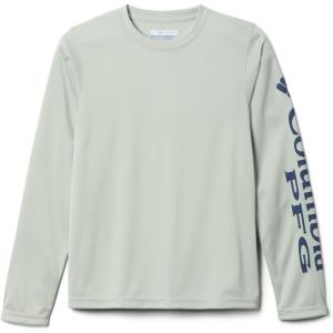 Columbia Boys’ Terminal Tackle Long Sleeve Tee(Cool Green Heather/Carbon Logo)