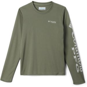 Columbia Boys’ Terminal Tackle Long Sleeve Tee(Cypress/Cool Grey Logo)