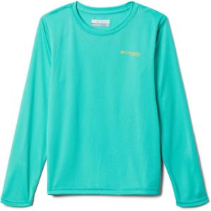 Columbia Boys’ Terminal Tackle Long Sleeve Tee(Electric Turquoise/Sun Glow)