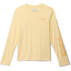 Columbia Boys’ Terminal Tackle Long Sleeve Tee(Lemon Wash/Summer Orange Logo)