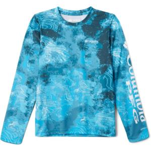Columbia Boys’ Terminal Tackle Long Sleeve Tee(Ocean Blue Deepwaters Camo)