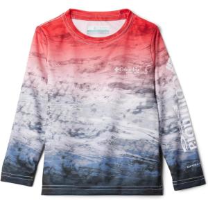 Columbia Boys’ Terminal Tackle Long Sleeve Tee(Red Spark Deepsea Fade)