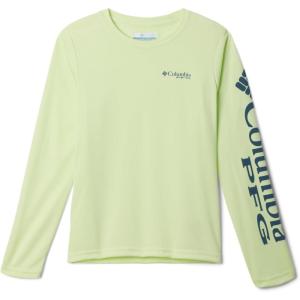Columbia Boys’ Terminal Tackle Long Sleeve Tee(Spring Yellow/Midnight Teal Logo)