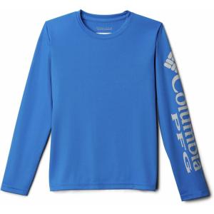 Columbia Boys’ Terminal Tackle Long Sleeve Tee(Vivid Blue/Cool Grey)