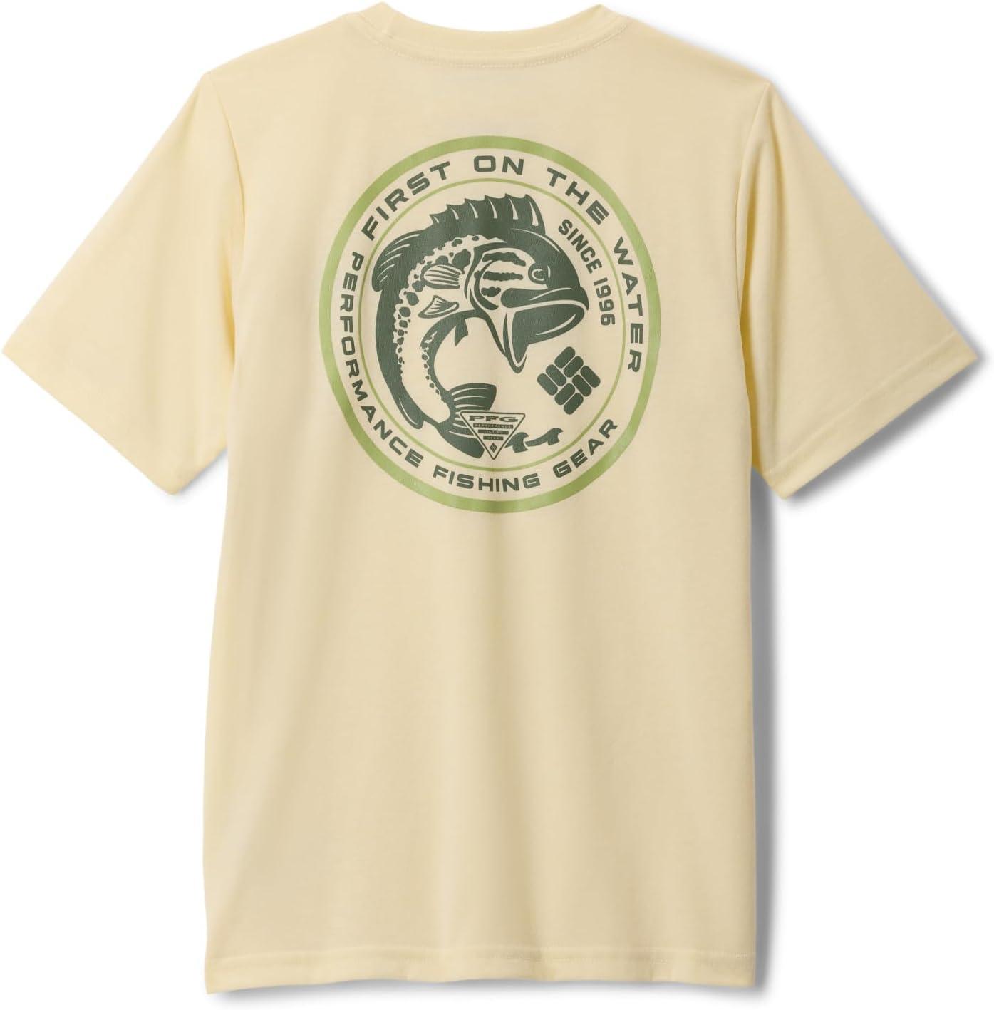 imageColumbia Boys PFG Short Sleeve Seasonal Graphic TeeLemon WashPfg Y Circle Bass