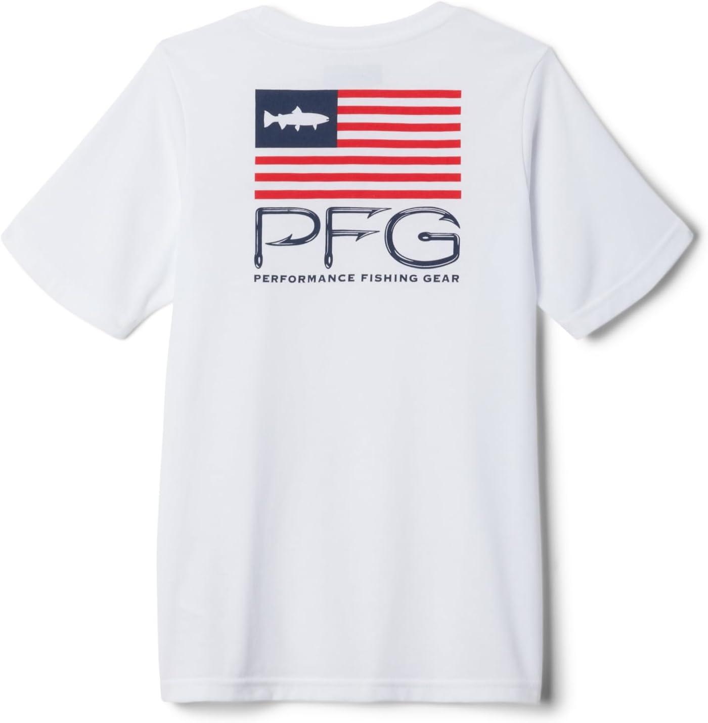 imageColumbia Boys PFG Short Sleeve Seasonal Graphic TeeWhiteFish Star Trout Graphic