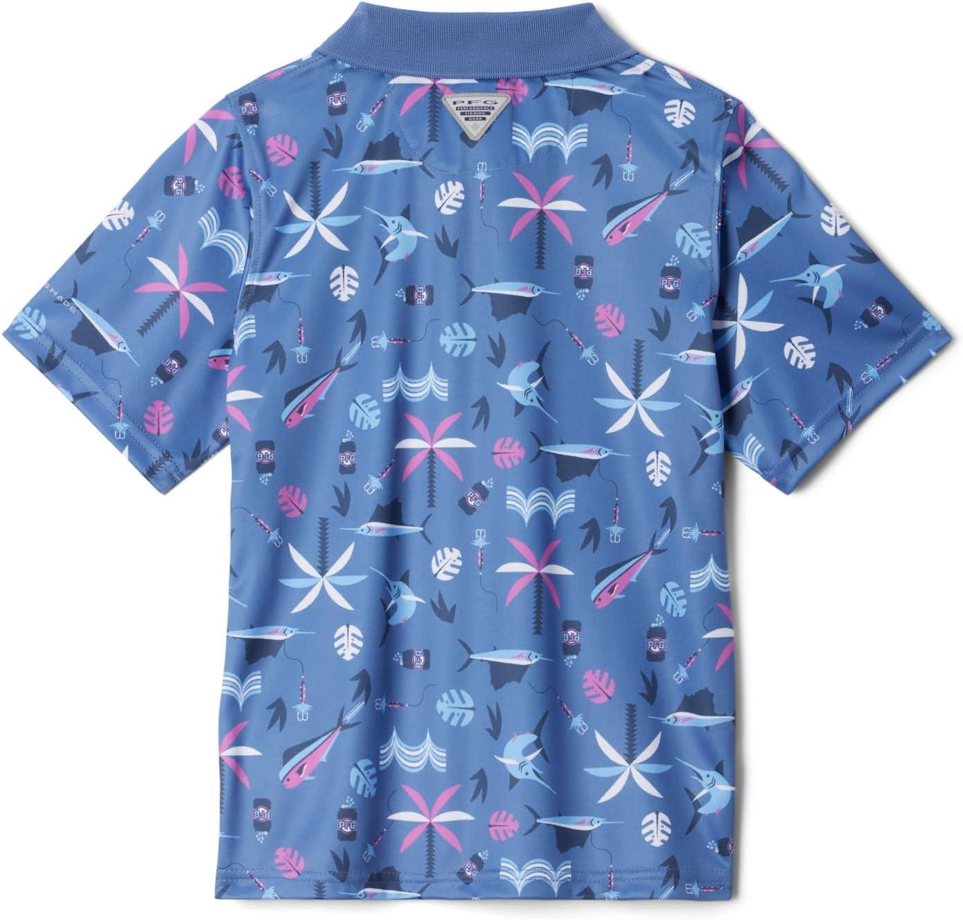 imageColumbia Boys Super Slack Tide PoloBluebell Retrobait