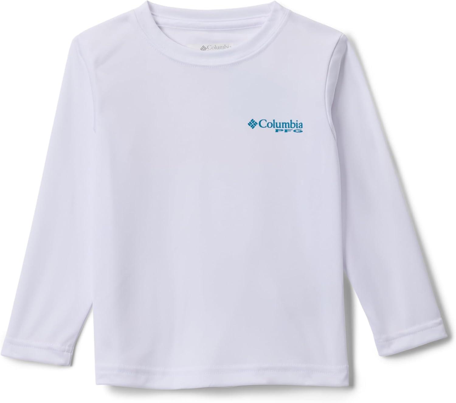 imageColumbia Boys Y Terminal Tackle PFG Fish Flag LsHiking ShirtWhiteBlue Echo Fish Flag