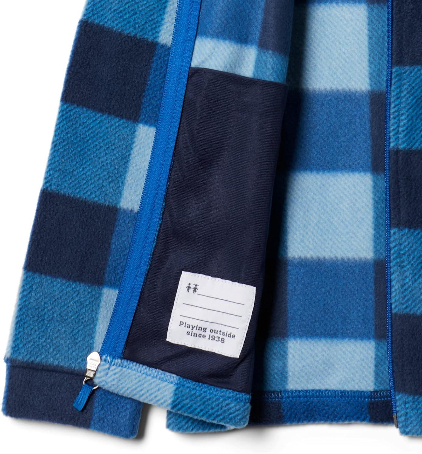 imageColumbia Boys Zing Fleece Jacket JacketBright Indigo Check Multi