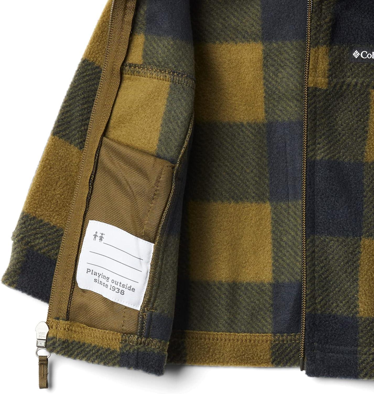 imageColumbia Boys Zing Fleece Jacket JacketNew Olive Check B Print