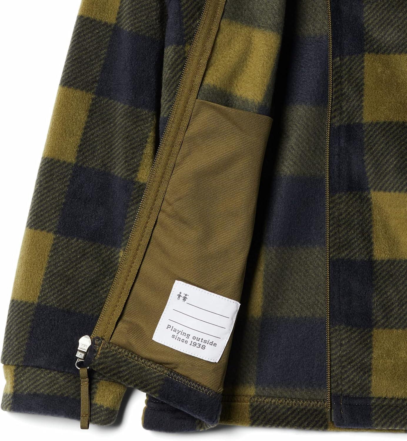 imageColumbia Boys Zing Fleece Jacket JacketNew Olive Check B Print