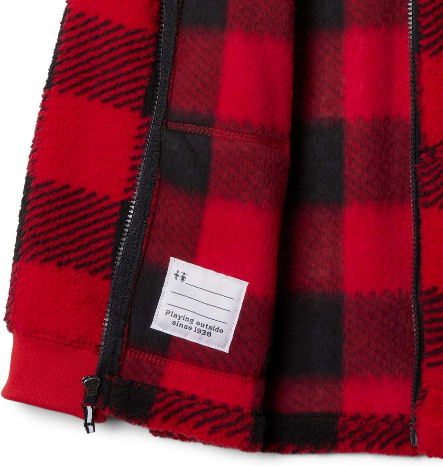 imageColumbia Unisex Baby Rugged Ridge II Sherpa Full ZipMountain Red Check