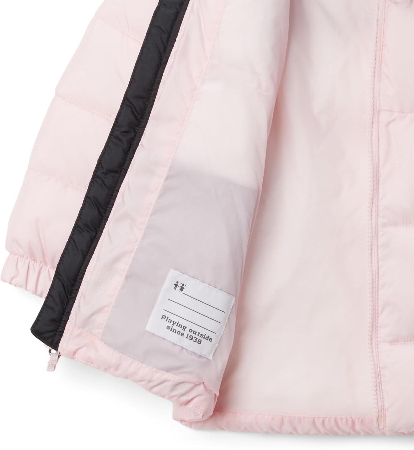 imageColumbia boys Puffect Hooded JacketSatin PinkBlack