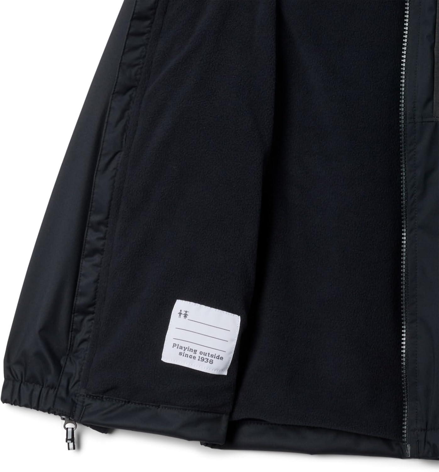 imageColumbia boys Rainy Trails Ii Fleece Lined JacketBlackBlack Slub