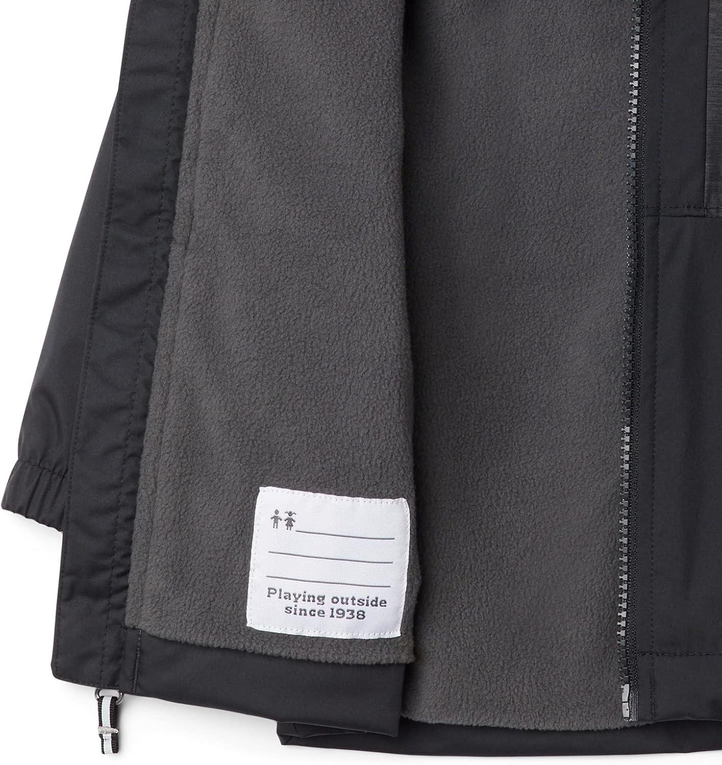 imageColumbia boys Rainy Trails Ii Fleece Lined JacketBlackBlack Slub
