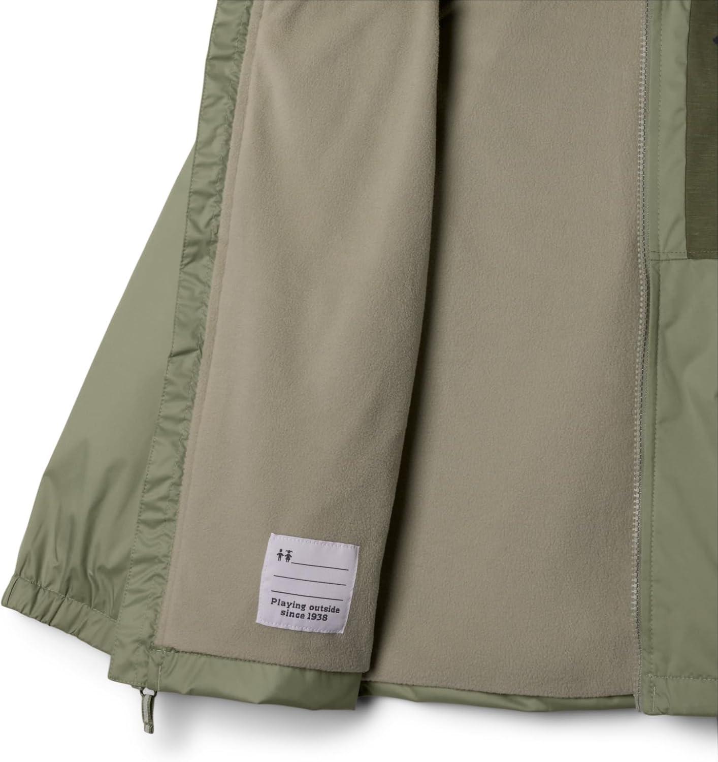 imageColumbia boys Rainy Trails Ii Fleece Lined JacketSafariStone Green Slub