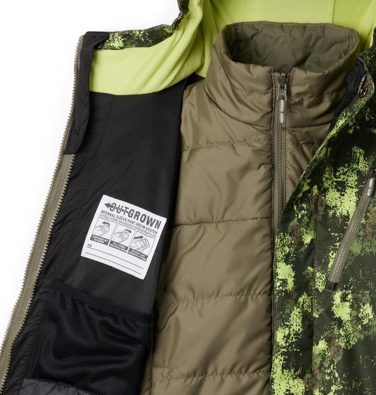 imageColumbia boys Whirlibird III Interchange JacketStone Green TimberwildStone Green